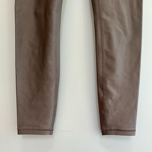 Athleta Elation Shine Tight Leggings in Metallic Bronze 'Coffee House', size S - Picture 4 of 8